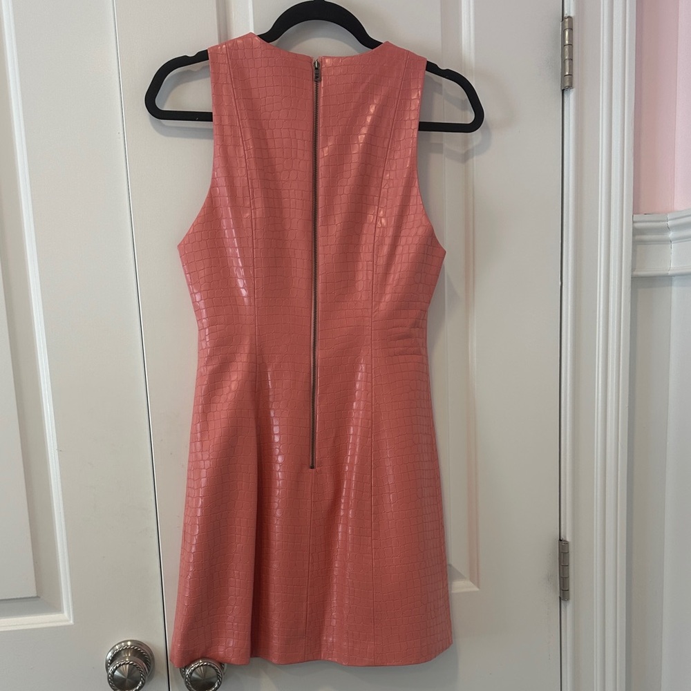 ALICE & Olivia Sleeveless Croc-Embossed Dress - Picture 3 of 3